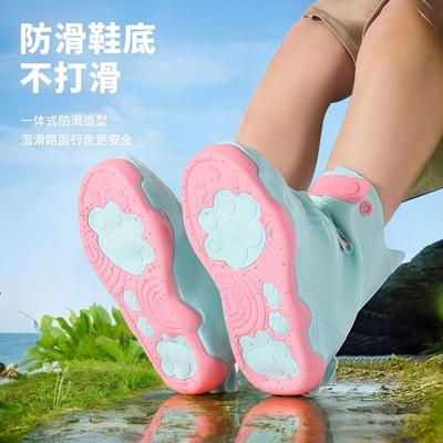 Водная обувь детская противоскользящая дождевая накладка для мальчиков и девочек, специальная дождевая накладка для студентов для посещения школы, силиконовая утолщенная износостойкая