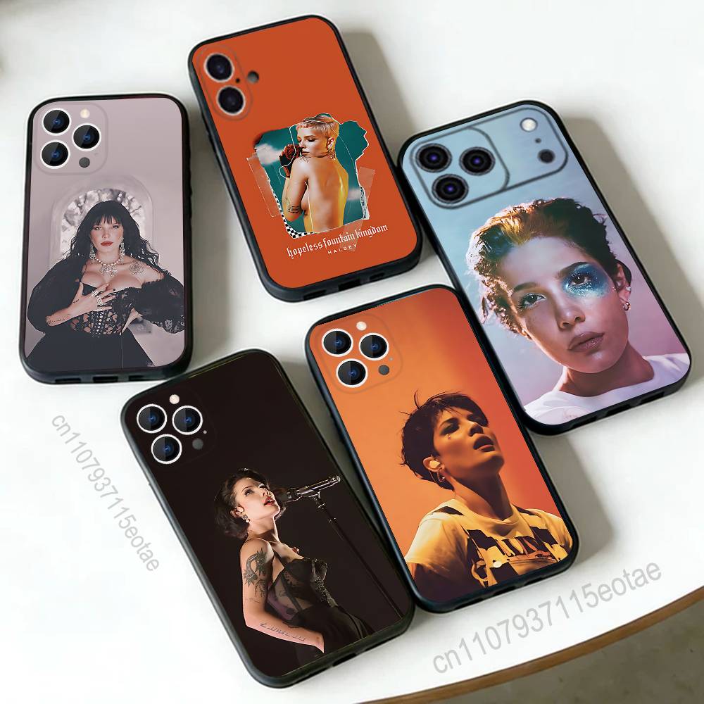 Singer H-Halsey Phone Case For iPhone 17,16,15,14,13,12,11,Pro,Max,Plus,E,Air,Mini Protective Black Cover