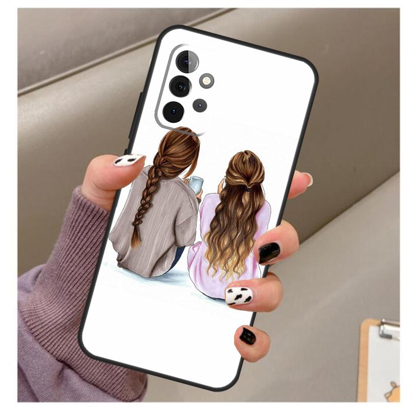 Лучшие друзья BFF Парный чехол для Samsung Galaxy A56 A16 A26 A36 A06 A52 A53 A33 A13 A34 A54 A14 A15 A35 A55 A22 A32