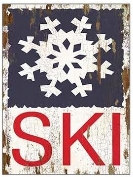 Vintage Metal Sign Ski for Home Bar Pub Kitchen Garage Restaurant Wall Deocr Plaque Signs xinch