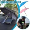 Cycling Mobile Phone Stand Small Umbrella Bracket Sun Protection Rainproof Umbrella Navigation Holder For Bicycle Motorcycle