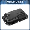 UXCELL No.5184546AC Engine Oil Pan Oil Pan Sump Transmission Oil Pan for Jeep Wrangler 2012-2018 Iron Black