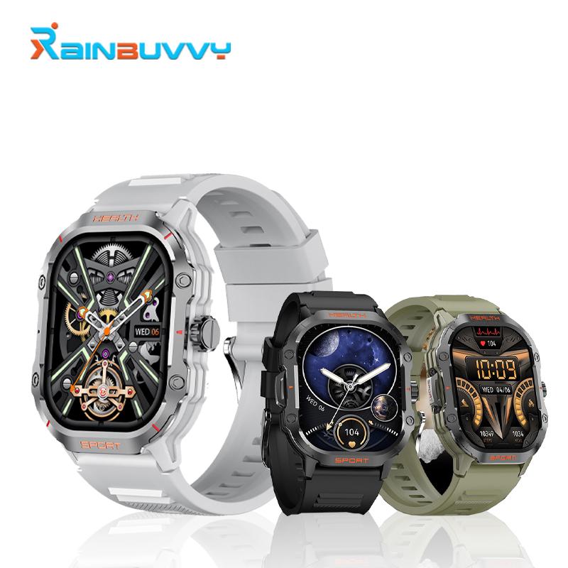 Rainbuvvy HK24 Smart Watch 2.01inch AMOLED JL7012 BLE5.3 Bluetooth Call IP68 Waterproof 260mAh NFC Android Sports Watch