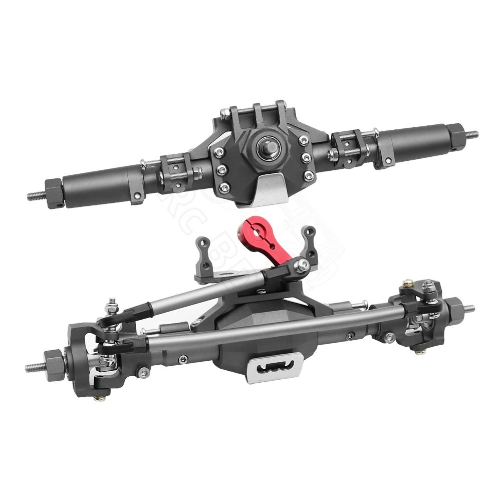 Полный передний и задний мост из алюминиевого сплава в форме ромба с ЧПУ для 1/10 RC краулера Axial SCX10 II 90046 90047