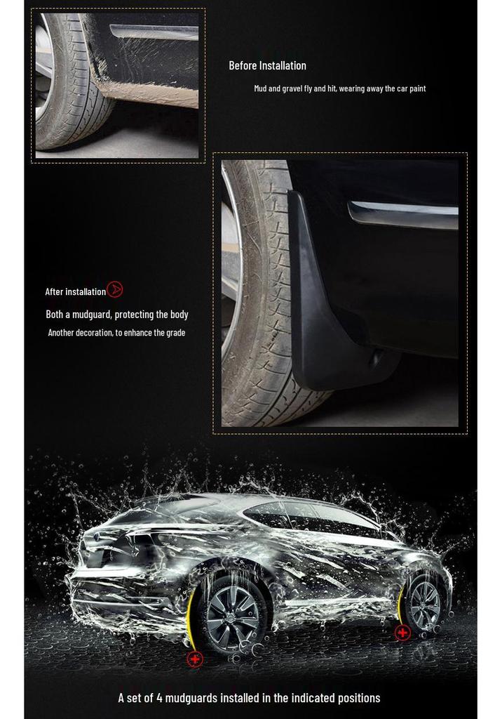 Compatible Mud Flaps for 2024 AITO M5 SUV with HarmonyOS