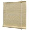 Roller Blind - vidaXL - Natural Bamboo - 80 X 160 Cm - Light-filtering - Interior