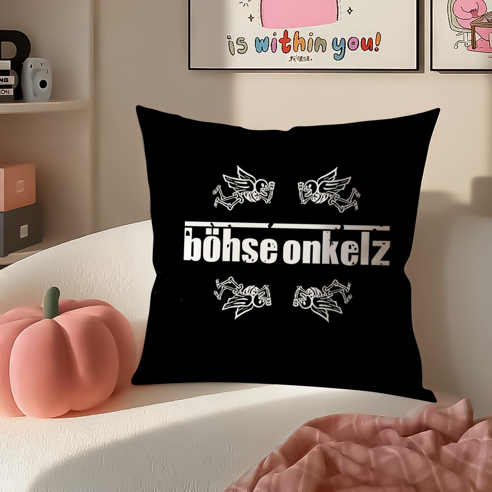 BBohse OOnkelz Cushion Cover Pillowcase Short Plush Invisible zipper Room Sofa Cushion Cover