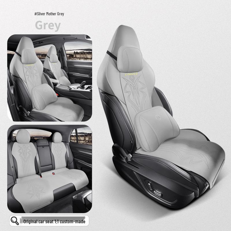 Lynk&Co 03 Suede Saddle Pad: Half-Wrapped Car Seat Cushion Cover