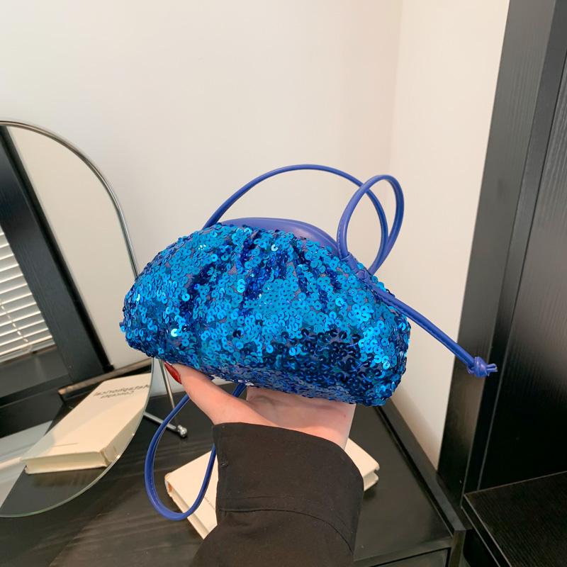 Shoulder Bag with Sparkling Sequin Frame Fashionable Crossbody Bag Super Cool High Quality for Women Simple and Versatile