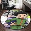 1 шт. Ковер круглый Hunter x Hunter Killua & Gon - Коврик для стула с дизайном из аниме-мультфильма, нескользящий ковер для офиса, домашнего декора, гостиной