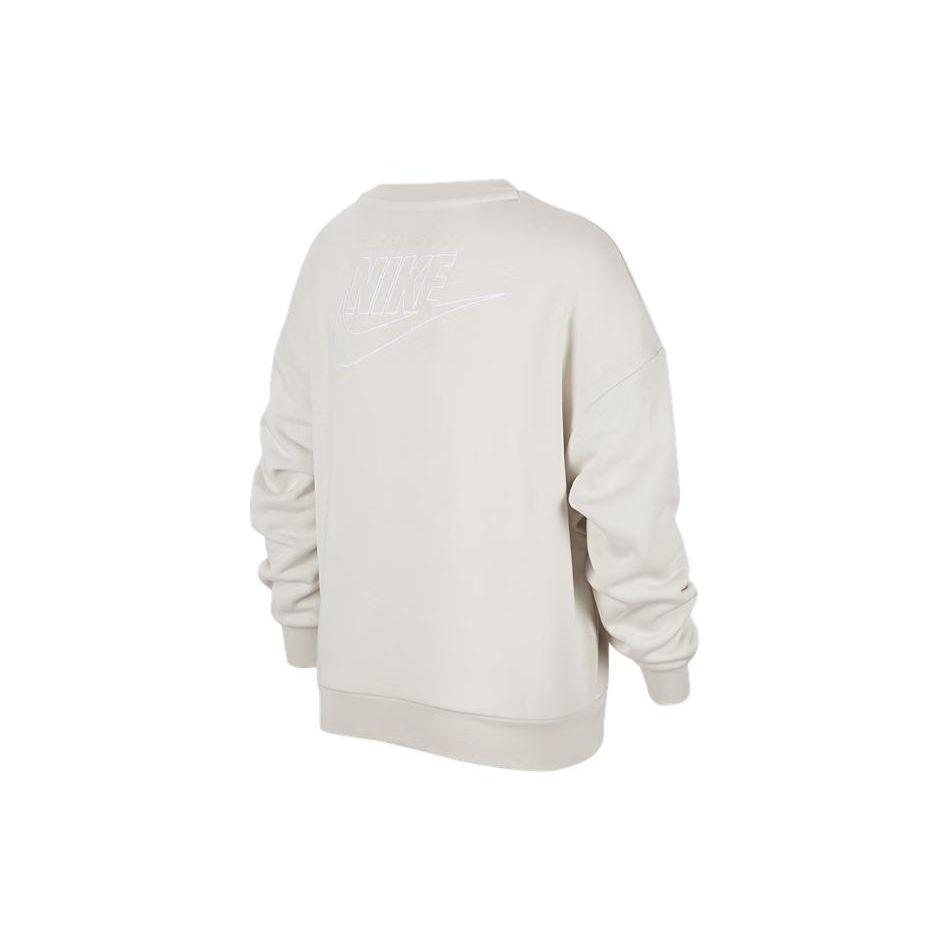 Nike Свитшот с круглым вырезом и вышитым логотипом, детские топы Light-Bone FQ6993-072