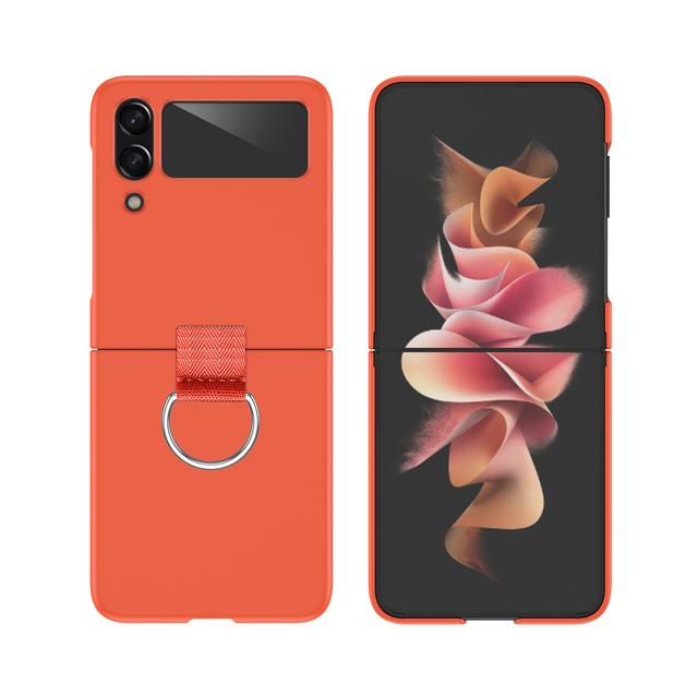 Портативные чехлы для ПК с кольцом на палец для Samsung Galaxy Z Flip 4 5g Flip4 Flip3 Flip 3, складной чехол с защитой от падения для Samsung Flip4