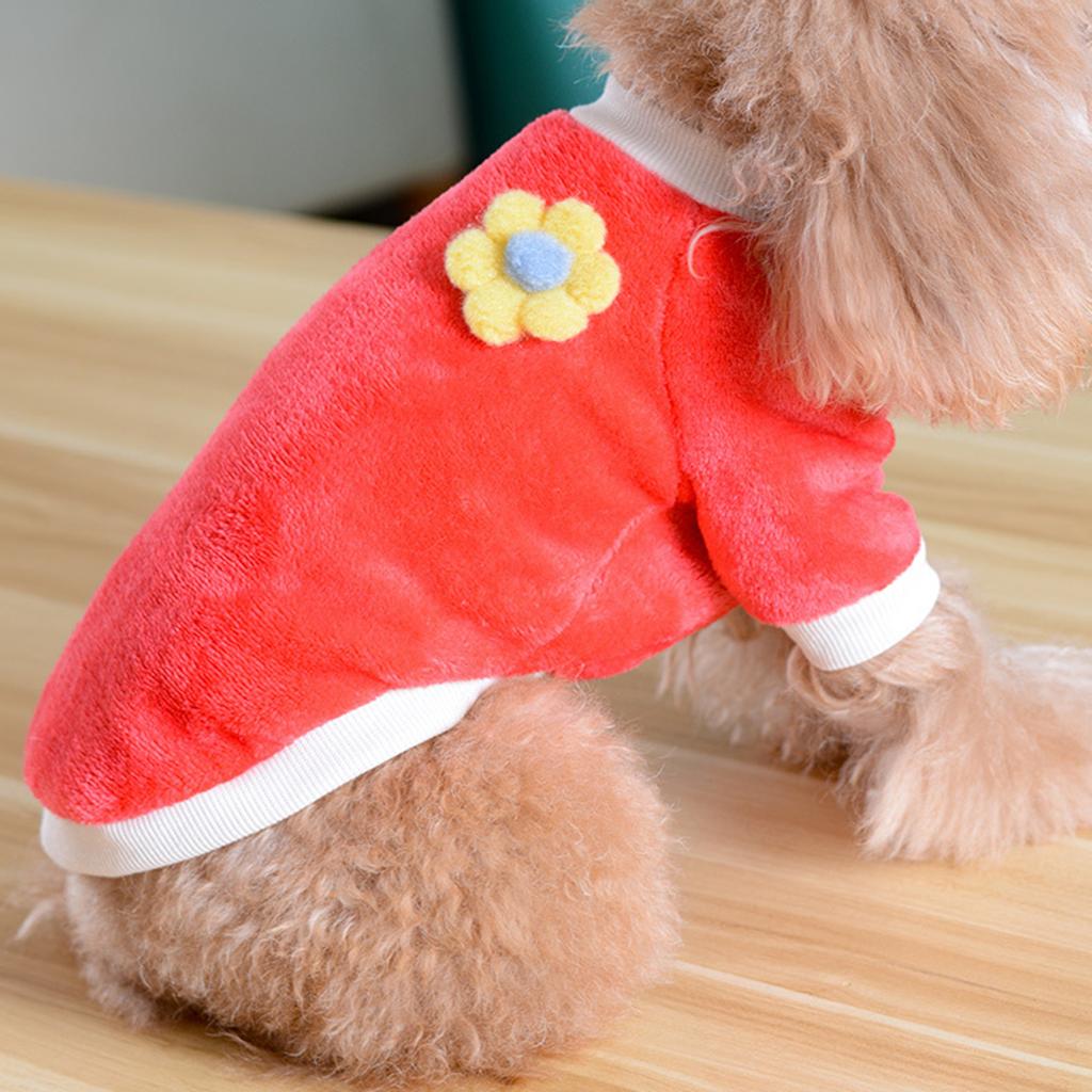 Winter Vest Two-legged Dog Shirt Warm O-neck Pet Plush Puppy Sweater Clothes