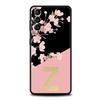 Золотой Цветочный Чехол с Буквой для Samsung Galaxy S26 Ultra S25 Plus S24 FE S23 S22 5G S21 S20 Черный Мягкий