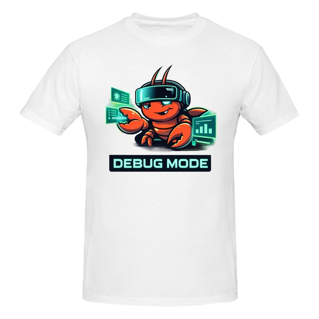 Piece Debug Mode Graphic Funny Cotton TShirt Openclow Tees Tops For Unisex