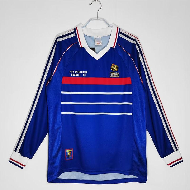 Long Sleeve Retro Football Jersey Men Classic Club National Team Style Sports Training Wear