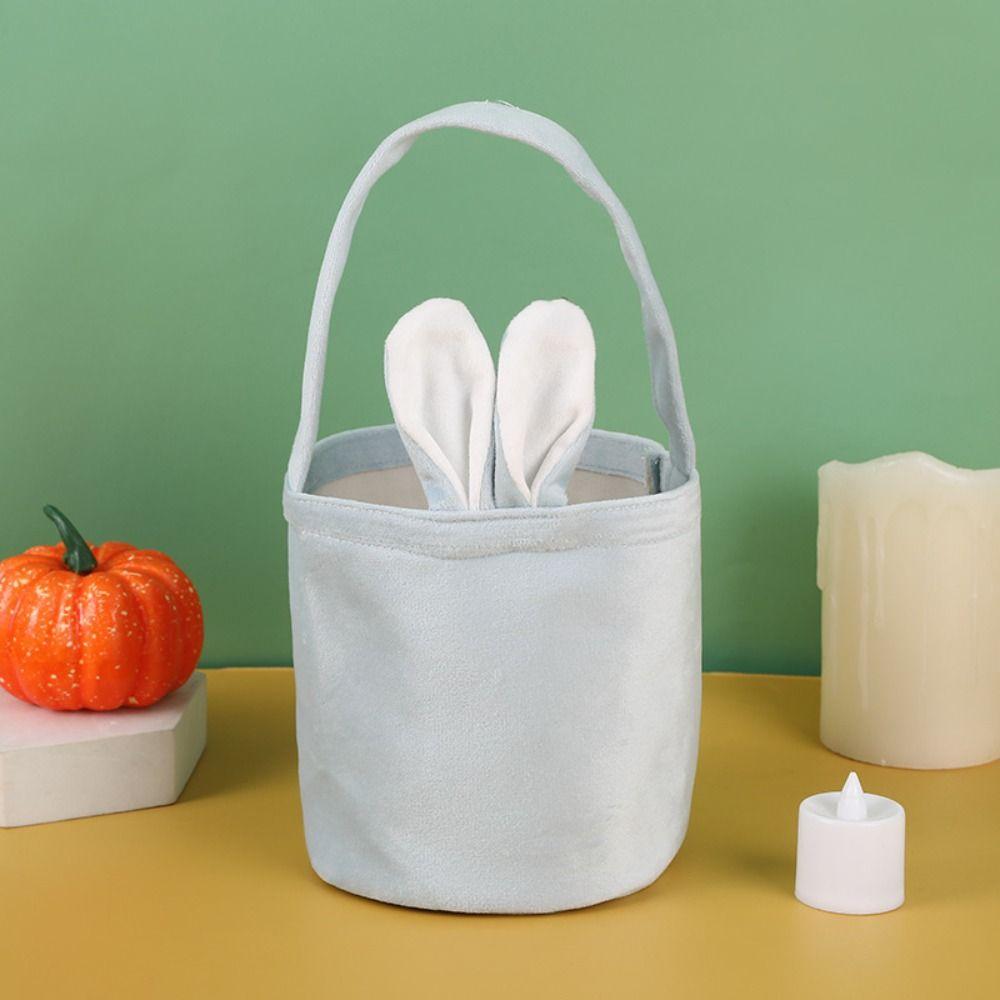 Easter Storage Basket Colorful Easter Egg Handbag New Bunny Ears Candy Handbag Gift Giving