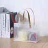 10PCS Transparent Frosted Tote Bag PP Waterproof Companion Gift Candy Bag Flower Wrapping Bag Birthday Wedding Party Supplies