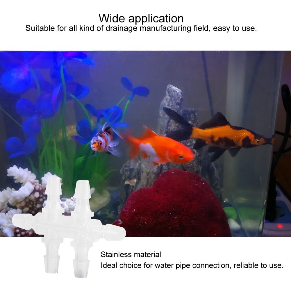 10PCS 6 Way Aquarium Water Pipe Adapter Fish Tank Joint Tube Hose Fittings Connector4.8MM