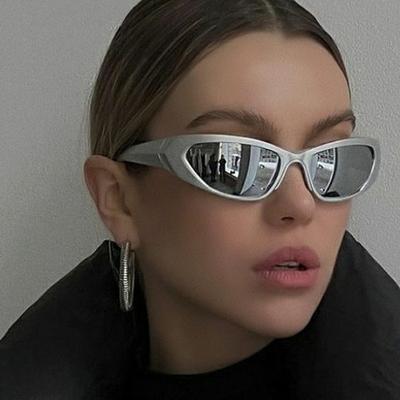 Новейшие Спортивные Стимпанк Миллениум Стиль Солнцезащитные Очки Женские Панк Очки Дизайнерские Солнечные Очки Мужские Серебряное Зеркало Солнечные Очки Стильные Защита от УФ 400