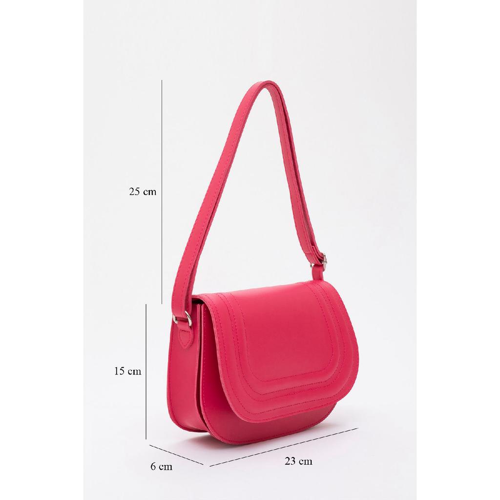 Black Shk93 Artificial Leather 2 Compartment Adjustable Strap Shoulder Bag L:15W:23W:6 Cm