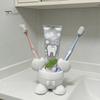 Стеллаж для хранения Держатель для зубных щеток, Прочный 3D-печатный стеллаж из PLA, Разделенная конструкция для ванной комнаты, Компактный органайзер-держатель в мультяшной форме