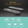 НОВЫЙ W1 PLUS Аэромышь Пульт Дистанционного Управления 2.4G RF Беспроводная Мини Клавиатура с Голосовым Управлением Умная Клавиатура с Гироскопом Чувствительная к Движению Anti-loss ИК для Android TV Box