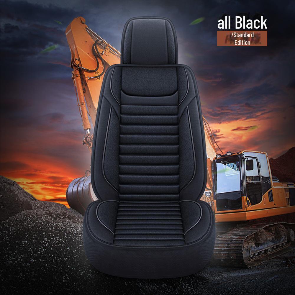 Подушка для сиденья экскаватора - дышащий льняной чехол для одного сиденья, универсальная посадка, подходит для всех сезонов.