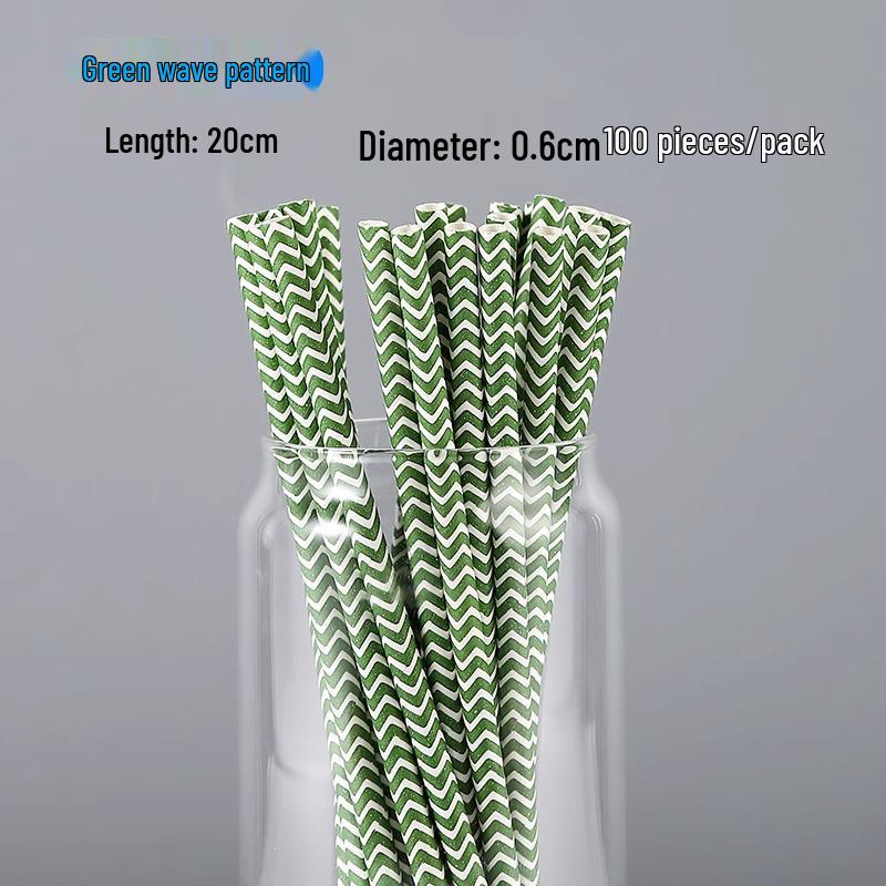 100 Eco-Friendly Colored Paper Straws: Disposable, Creative Party Straws for Juice & Cocktails