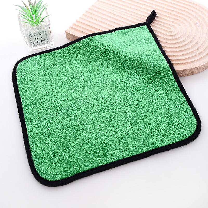 Двустороннее толстое коралловое флисовое полотенце для сушки и чистки автомобиля