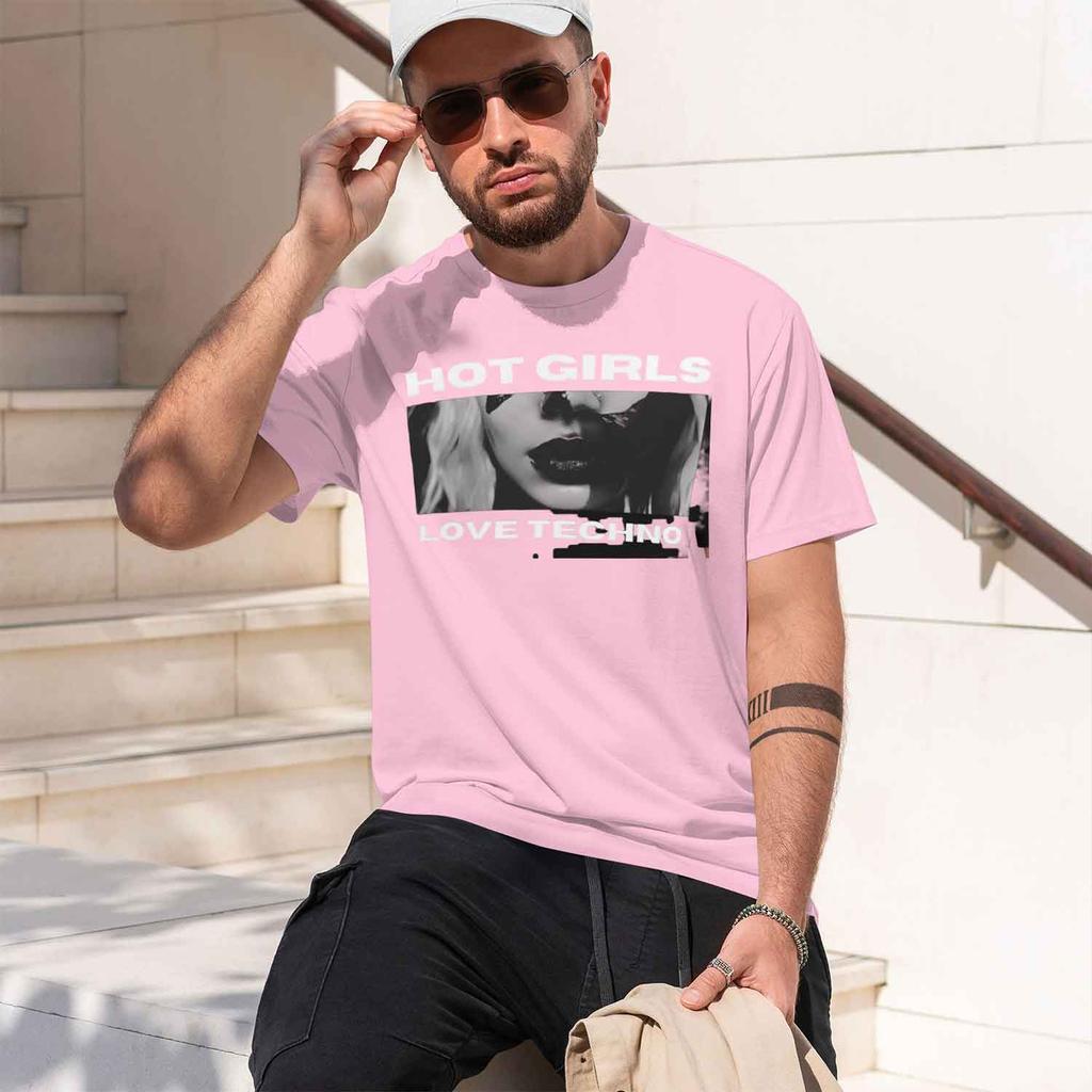 2026 New Love Techno Graphic Tee Unisex Short Sleeve Top For Rave Party All Seasons Fashion Tshirt