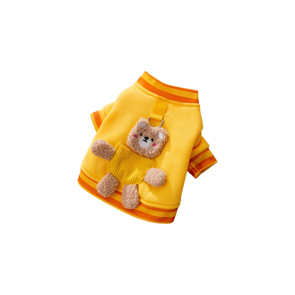 Winter Stripe Pullable Hoodie For Dogs, Casual Cats, Two-Legged Teddy, Pomeranian Pet Clothing