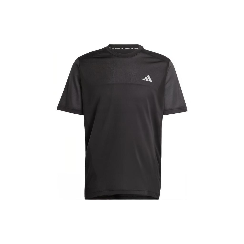 Adidas Ultimate Engineered Knit Tee Быстросохнущие спортивные мужские топы с короткими рукавами для бега, черные IM4194