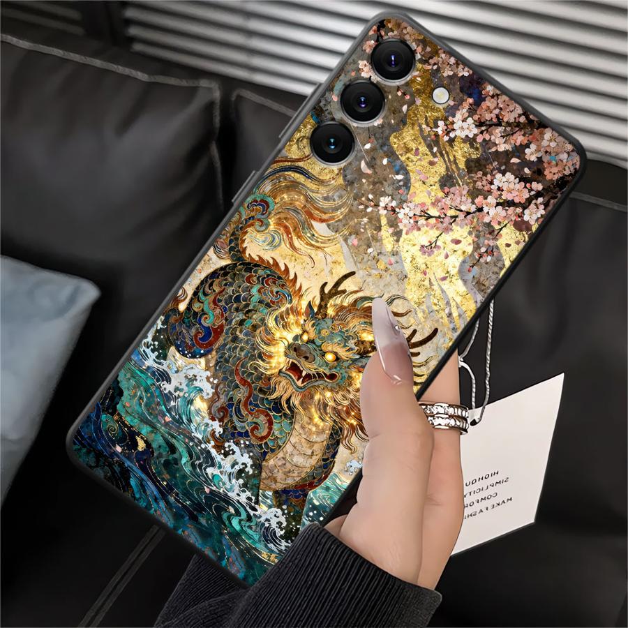 Крутой чехол с драконом для Samsung Galaxy A15 A12 A06 A17 A50 A16 A40 A70 A05 A04 A13 A20 Funda Чехол для телефона