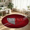 VfB Stuttgart Printed Round Crystal Velvet Rug Soft Non Slip Floor Carpet For Bedroom Holiday Gift