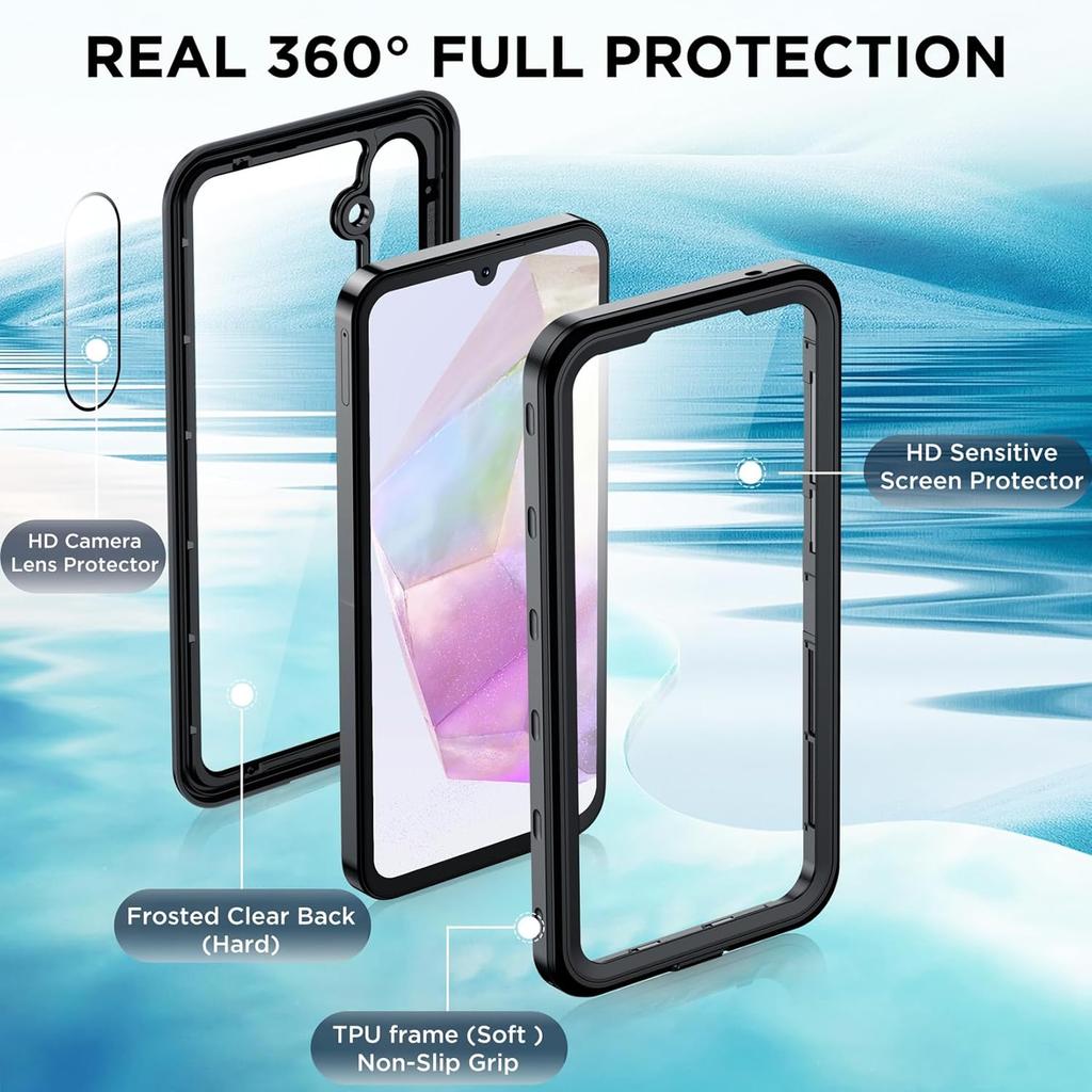 Для Samsung A15 A25 A35 A55 A17 A37 A57 A16 A26 A36 A56 5G Чехол Водонепроницаемый IP68 Подводный Пылезащитный Ударопрочный Защитный Чехол