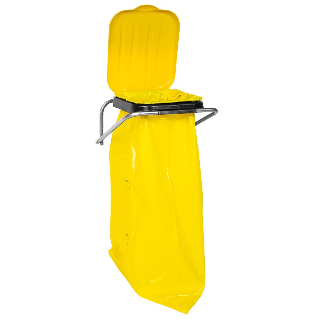 Wall-Mounted Waste Sorting Holder, Yellow - 120L Bags