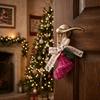 3D Xmas Tree Pendant Sparkling Christmas Jingle Bells Christmas Bow Bell Pendant  Party Decoration
