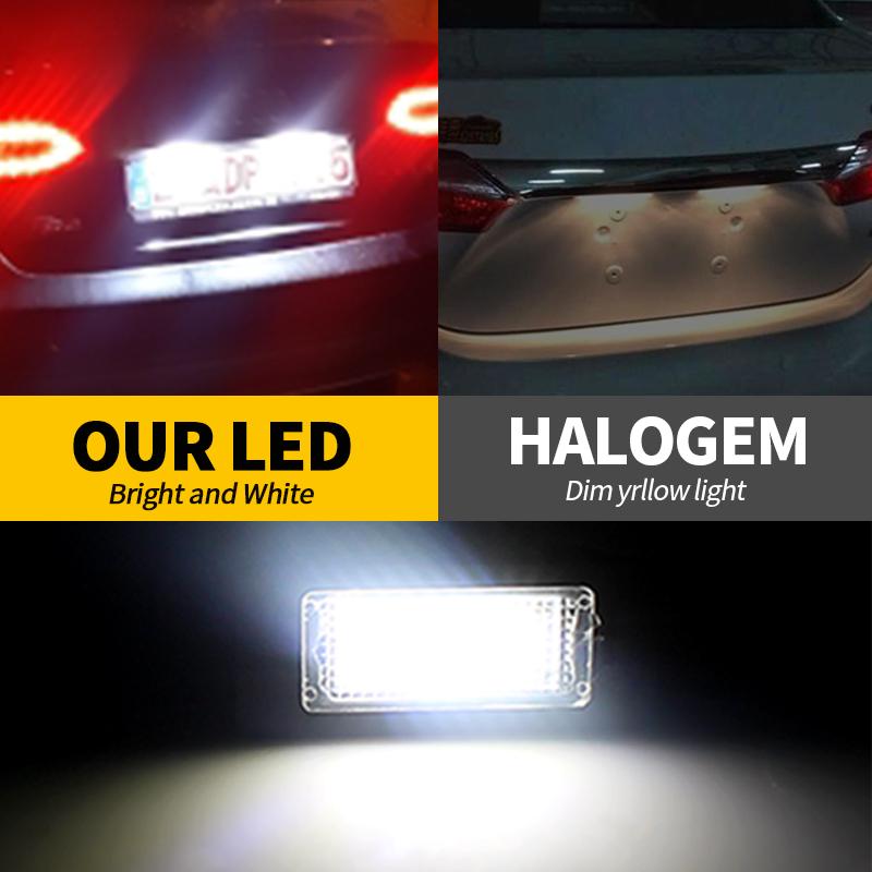 2 шт. Для Volkswagen Passat B6 R36 ( Только для версии с клипсами ) 2006-2010 Sharan 7N 2011-2013 Светодиодный фонарь подсветки номерного знака