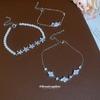 Zircon pearl beaded flower bracelet retro fashion exquisite elegant temperament bracelet light luxury high sense jewelry women
