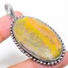 Bumble Bee Jasper Handmade 925 Sterling Silver Gift Pendant 2.52" J3n84