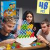 16/32/48 Pieces Fun Balance Stacking Jenga Table Games for Kids, Adults, Friends, Teams, Dorms, Family Game Nights and Parties, Christmas, Halloween