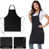 Waterdrop Resistant Adjustable Aprons Black Catering Chef Apron New Bib Apron  BBQ