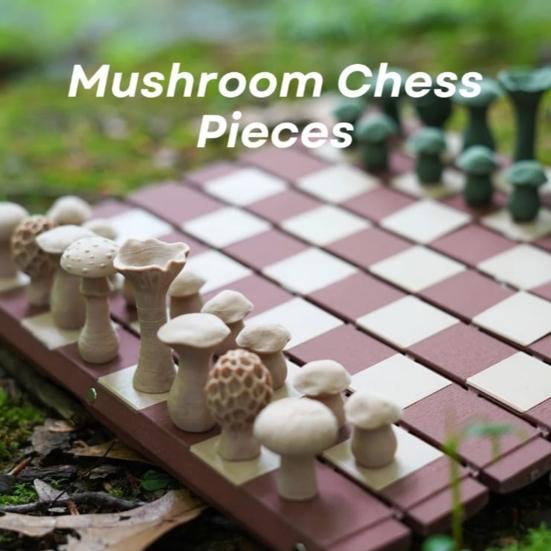 1 набор магнитных лесных грибов, шахматная игра с рулоном, доска для шахмат для детей и взрослых, портативная образовательная дорожная настольная игра-шашка