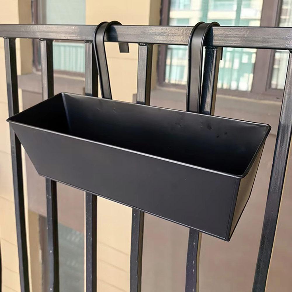 Iron Hanging Flower Pots Weather-Resistant Modern Boho Planter New Wall Mount Window Box