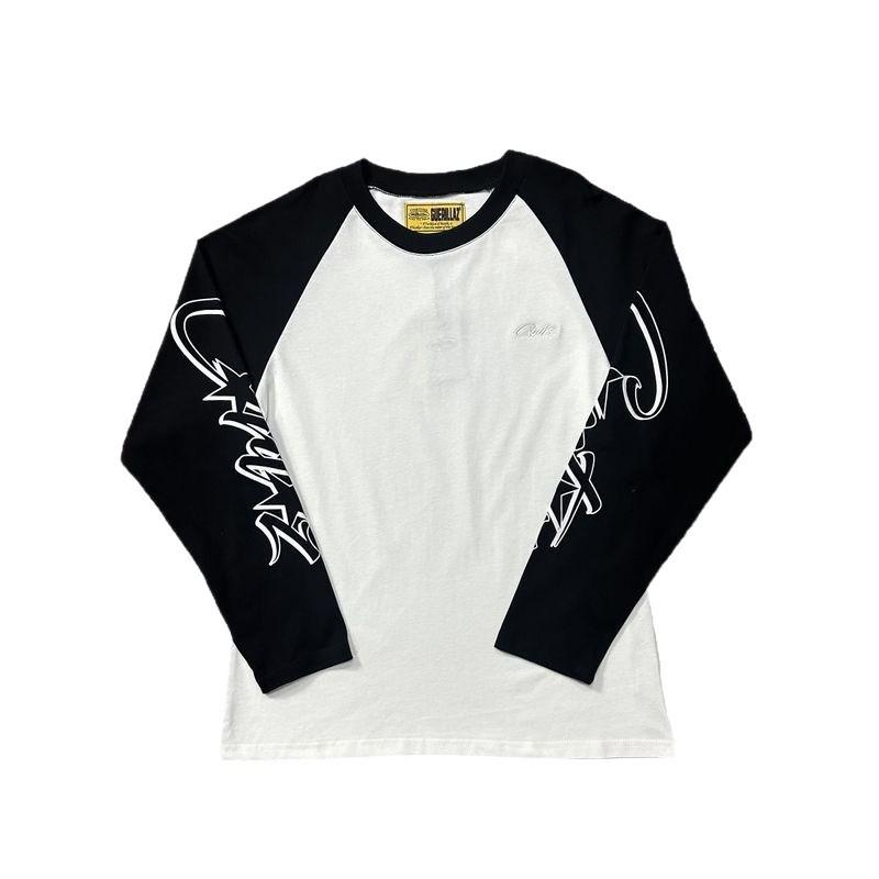 Унисекс футболка с длинным рукавом и принтом букв "Skull Island"