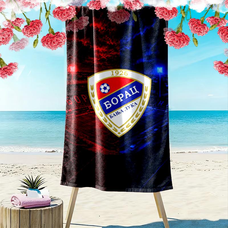Borac Banja Luka Print Beach Towel, Large Soft Quick Dry Towel for Beach Camping Swimming