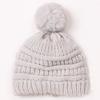 New baby knitted pullover hat, children's autumn and winter hairball warm hat, baby wool hat