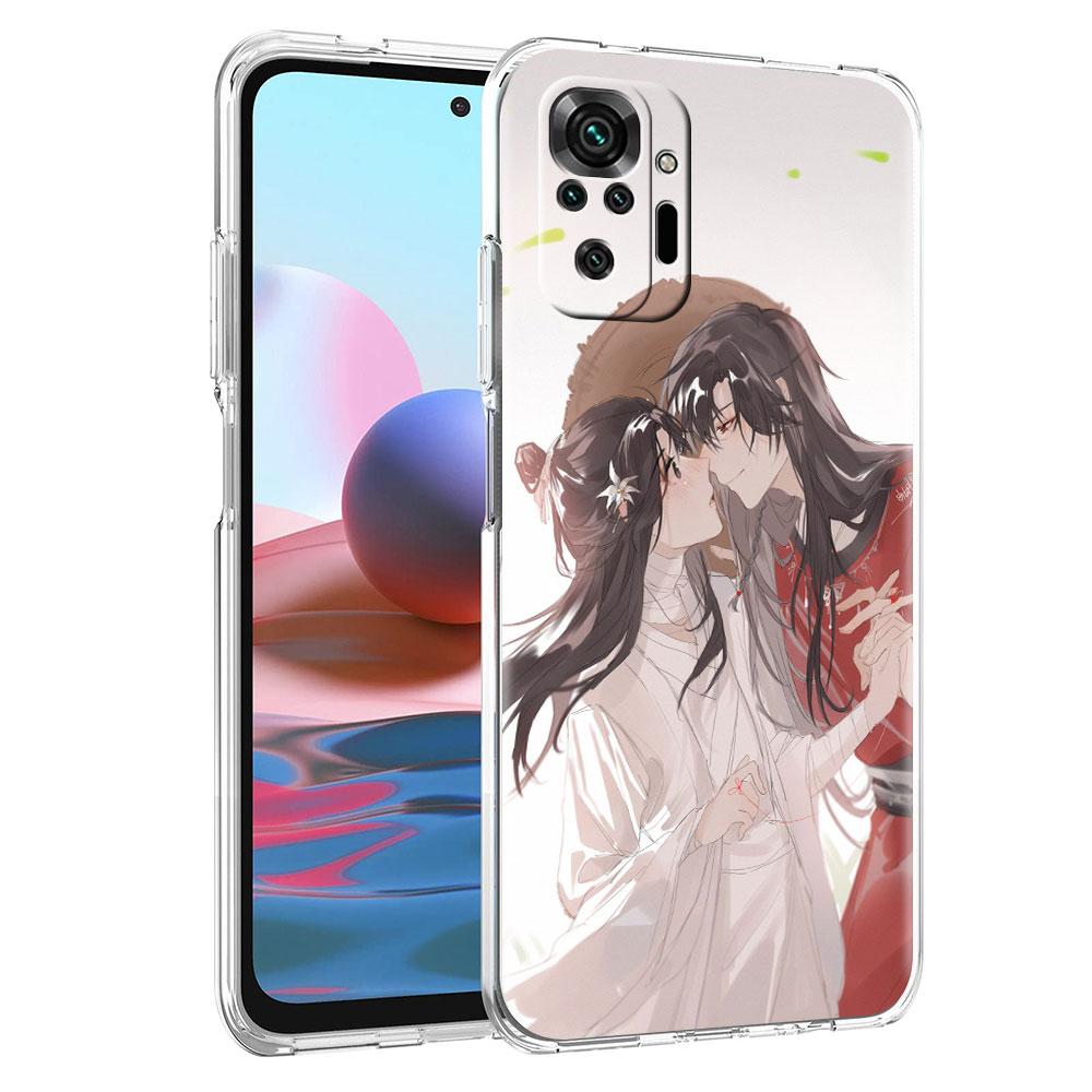 Silicone Cover For Xiaomi Redmi Note 10 9 Pro 9S 8 9C 7 8T 10S 9A 7A 8A K40 K20 Shockproof Soft Phone Case Style Tian Guan Ci Fu