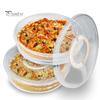 Food Storage Box Versatile Transparent Food Container with Lid And Handle for Pizza Dumplings Cakes Pastry